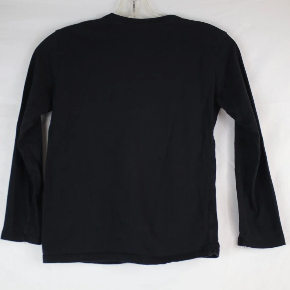 The Children's Place Black Green Sports Long Sleeve‎ Graphic T-Shirt Boys Size M